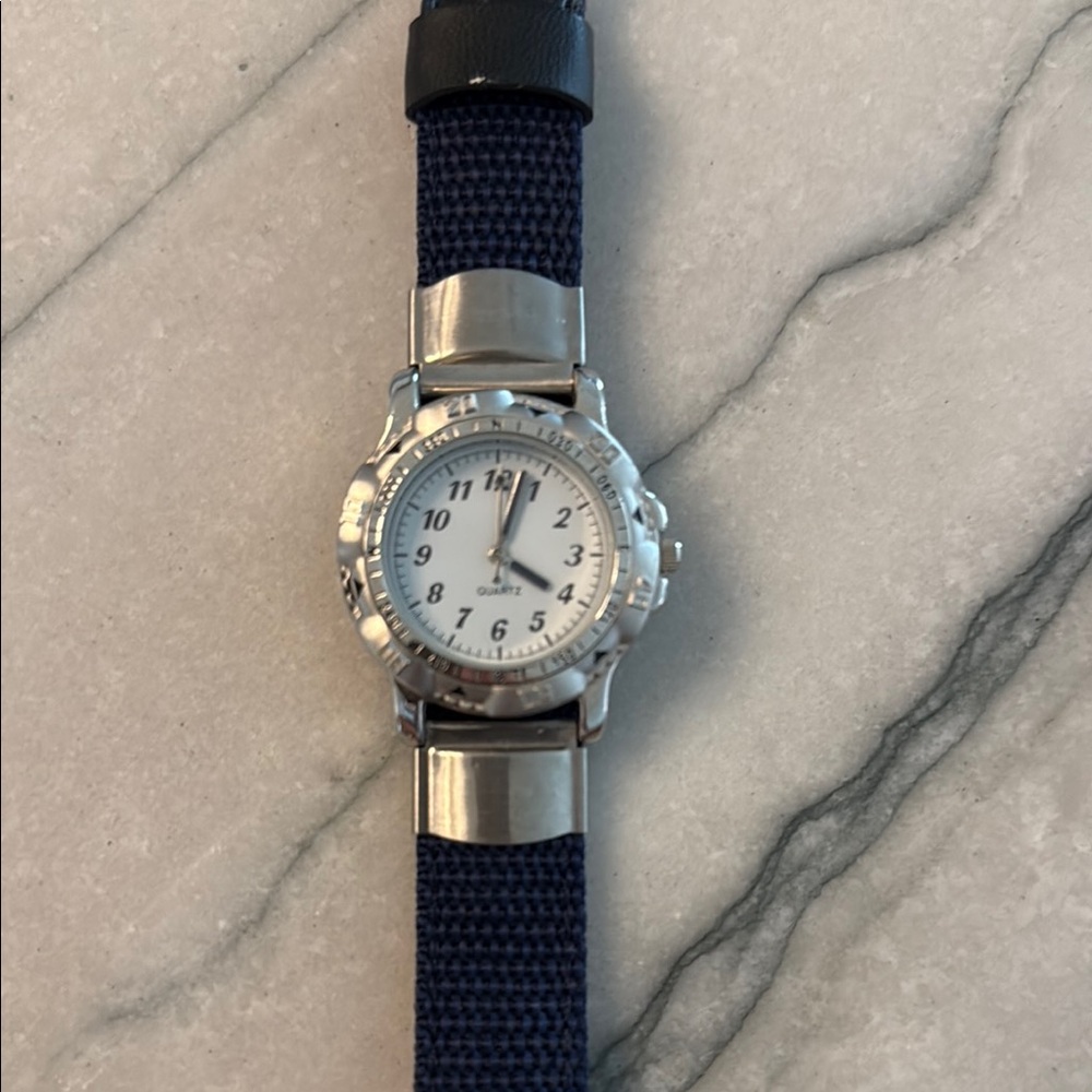 Silver and Navy Watch